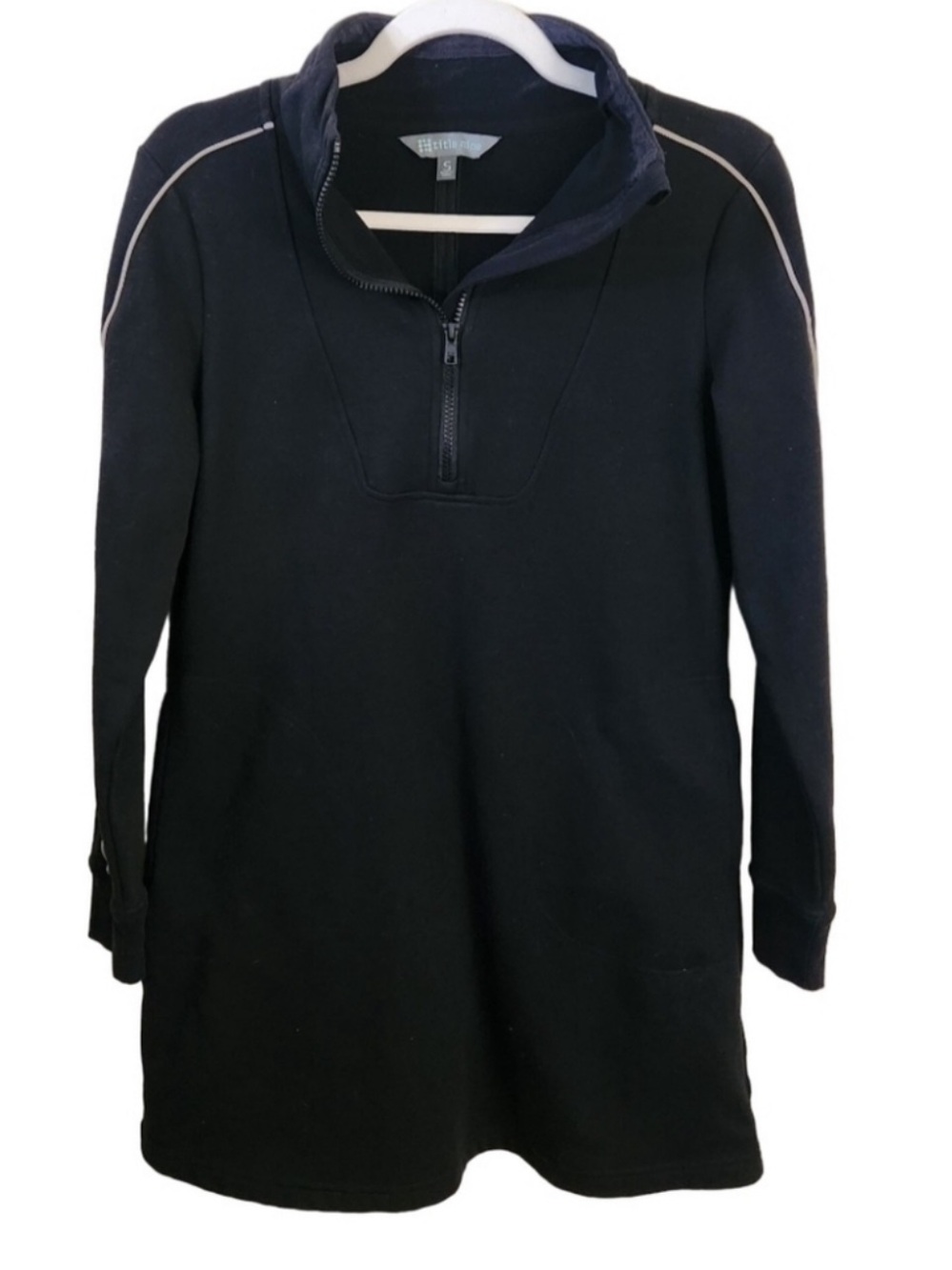 Title Nine Fleece Long Sleeve Dress Sweatshirt Tunic size Large - Picture 2 of 4